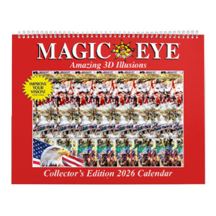 14.25" wide 2026 USA Magic Eye Calendar