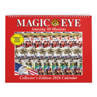 14.25" wide 2026 USA Magic Eye Calendar