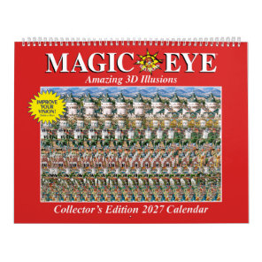 14.25" wide 2027 USA Magic Eye Calendar