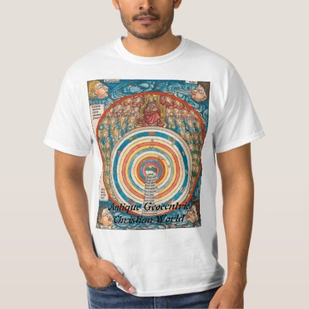 $14.95 Antique Geocentric Christian World T-shirt