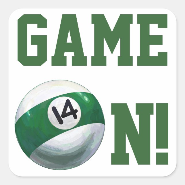 14 Ball Square Sticker (Front)
