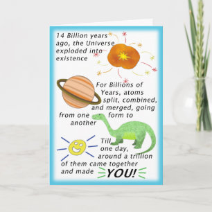 14 Billion Years Birthday Card