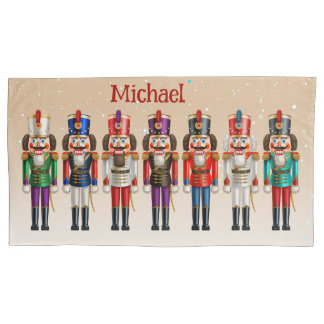 14 Colorful Nutcrackers Toy Soldiers Pillow Case