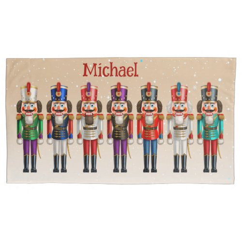 14 Colorful Nutcrackers Toy Soldiers Pillow Case
