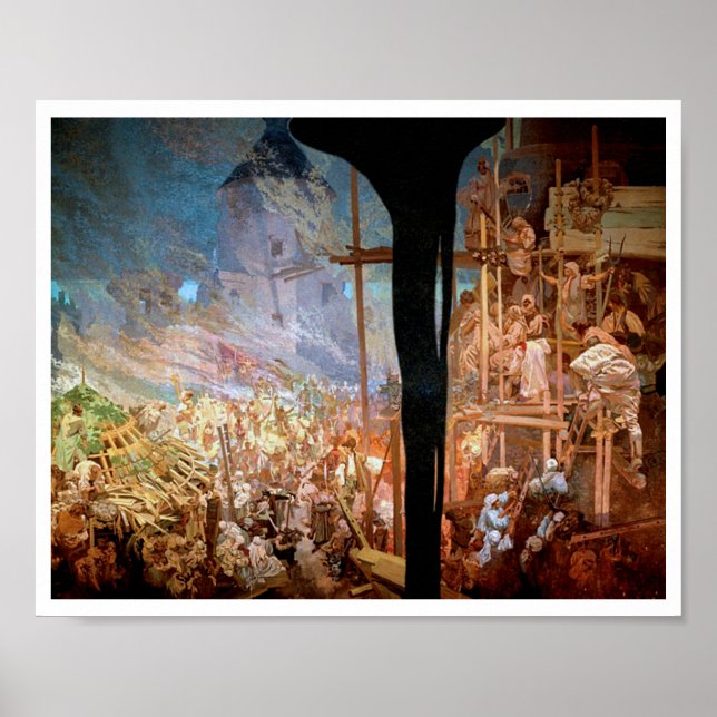 #14 Defense of Sziget against the Turks, Mucha Poster (Front)