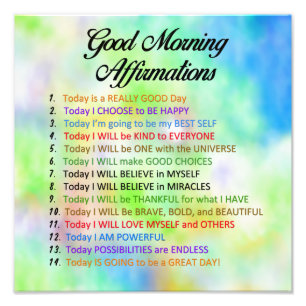 14 Good Morning Affirmations for Positive Living Photo Print