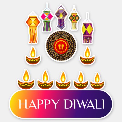 14Happy Diwali the festival of lights of India  Sticker