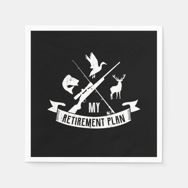14.My Retirement Plan Hunting Napkins (Front)