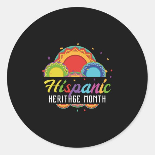 14National Hispanic heritage Month all countries Classic Round Sticker
