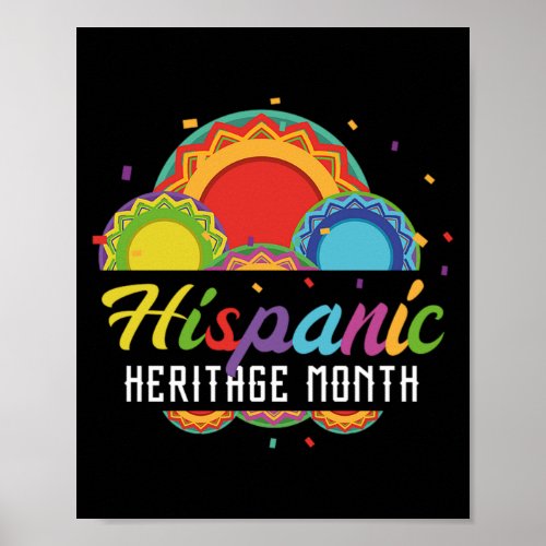 14National Hispanic heritage Month all countries Poster