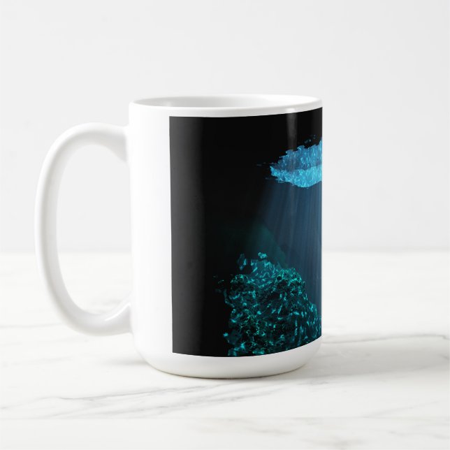 14 oz mug with "Mayan Cenote" image (Left)