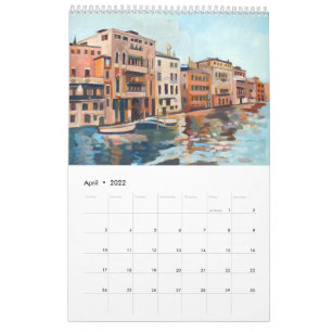 14 Paintings of Venice, Italy Calendar