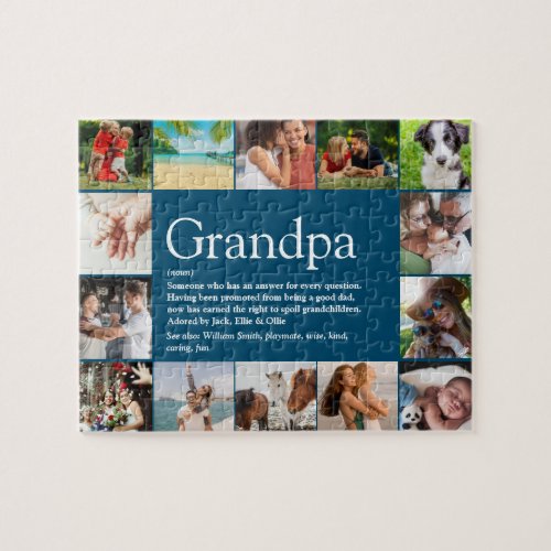 14 Photo Best Grandpa Papa Grandad Definition Jigsaw Puzzle