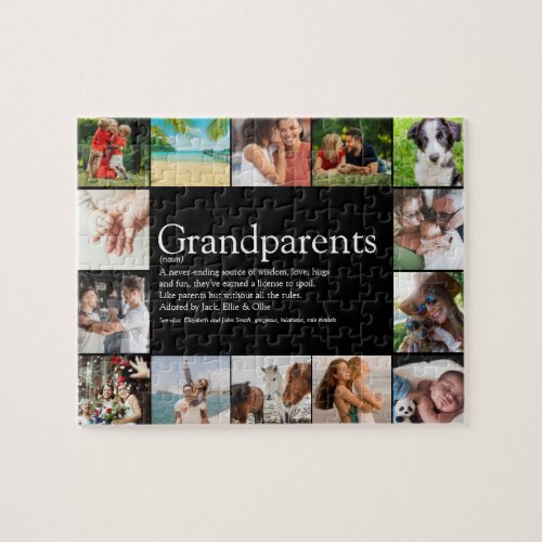14 Photo Best Grandparents Ever Definition Jigsaw Puzzle