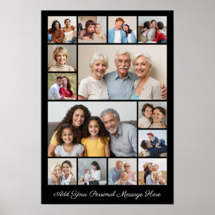 14 Photo Collage Add Your Own Greeting Poster