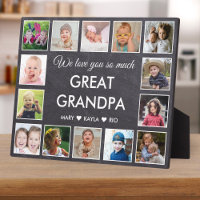 14 Photo Collage Love You Great Grandpa Chalkboard