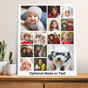 14 Photo Collage - Modern Minimal White Canvas Print