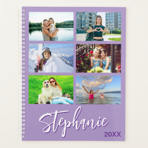 14 Photo Collage Personalized Pale Purple Planner