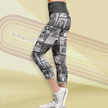 14 Photo Custom Collage - Simple Monogram Capri Leggings<br><div class="desc">A crazy design to add as many pictures as you want! Use your favorite square photos or pictures to make a fun keepsake to share with friends. A unique piece of clothing that is covered in small pictures. For best results, crop all of your photos into squares before uploading to...</div>