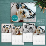 14 Photo Family Template - Whimsical Custom Photo Calendar<br><div class="desc">Add your favorite photos to make a modern photography calendar. Each month includes room for a full photo.</div>