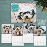 14 Photo Full Coverage - Add your photos Calendar<br><div class="desc">Add your favorite photos to make a modern photography calendar. Each month includes room for a full photo. There is also a space on the front and the back to customize with more pictures.</div>
