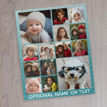 14 Photo Instagram Collage with ombre Background Jigsaw Puzzle<br><div class="desc">Add your favorite pics to this fun template. You can use Instagram photos or any photos for this grid.</div>