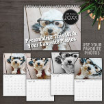 14 Photo Template Full Coverage - Photo Collage Calendar<br><div class="desc">Add your favorite photos to make a modern photography calendar. Each month includes room for a full photo. There is also a space on the front and the back to customize with more pictures.</div>