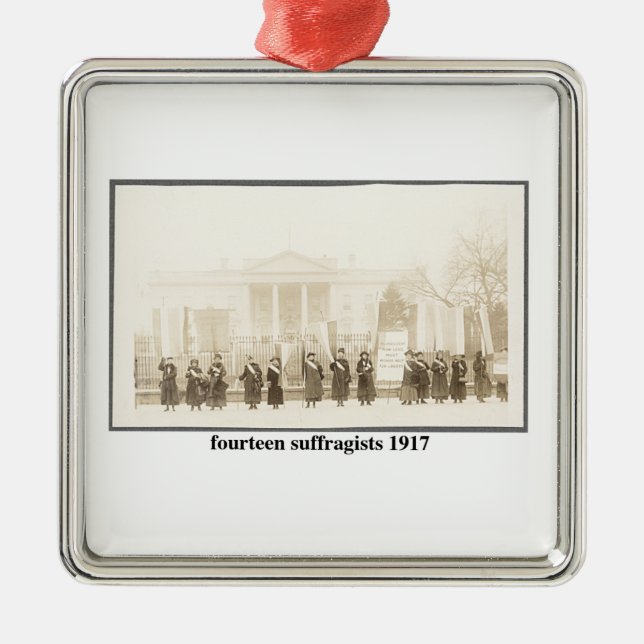 14 Suffragists, 1917 Metal Ornament (Front)