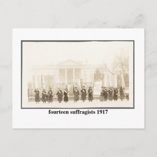 14 Suffragists 1917 Postcard