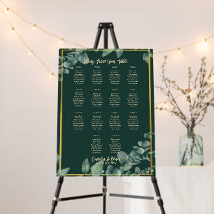 14 Table Greenery Eucalyptus Rustic SEATING CHART Foam Board