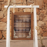 14 Tables Rustic Wood &amp; Lace Wedding Seating Chart at Zazzle