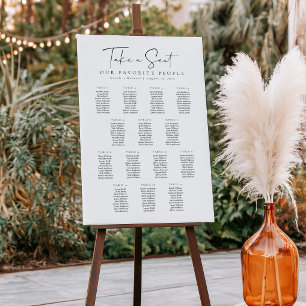 14 Tables Take a Seat Acrylic Seating Chart