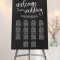 14 Tables Wedding Seating Chart Sign Chalkboard 
