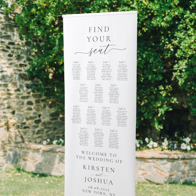 14 Tables Welcome Seating Chart Retractable Banner (Creator Uploaded)