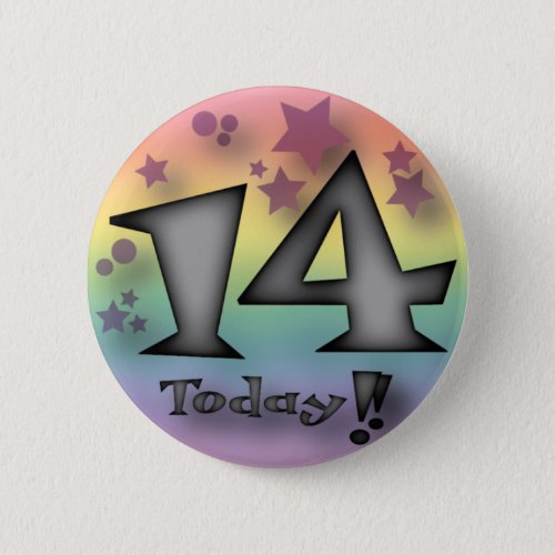 14 today birthday badge button