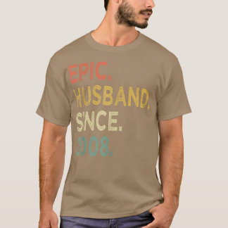 14 Wedding Aniversary Gifts Him  Epic Husband Sinc T-Shirt