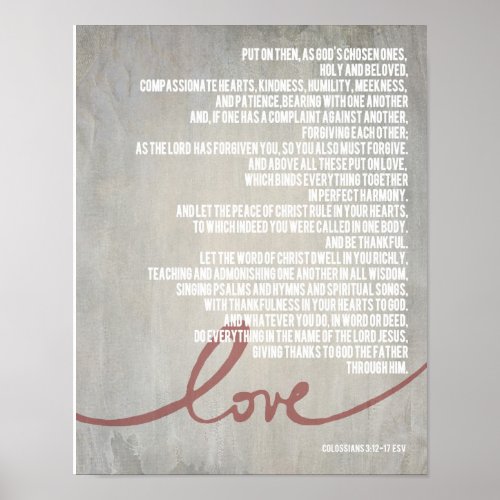 14 x 11 Colossians 312_17 Poster