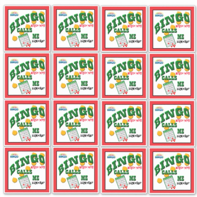 14 x 14 Bingo Sticker (Front)