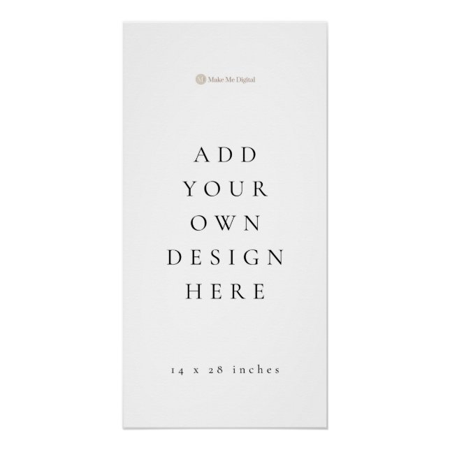 14 x 28 inches Long Seating Chart (Glossy finish) (Front)