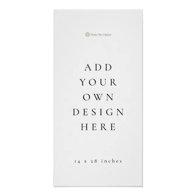 14 x 28 inches Long Seating Chart (Glossy finish) Zazzle