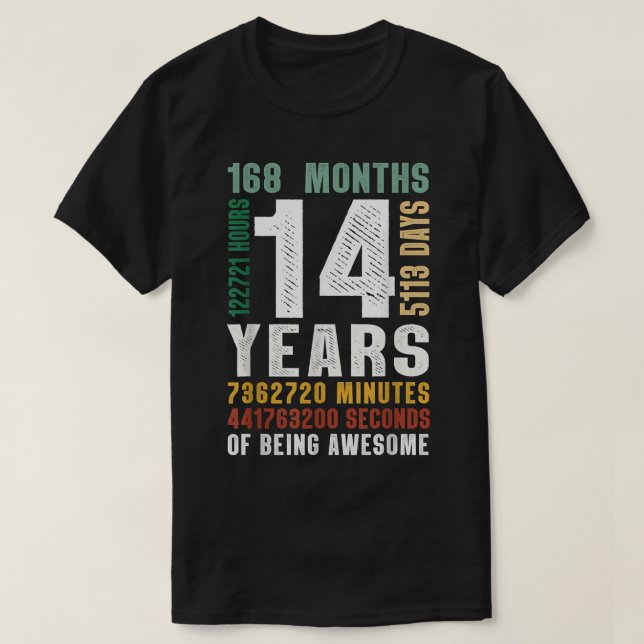 14 Year Of Being Awesome 14th Birthday Gift Boys G T-Shirt (Design Front)