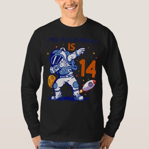 14 Year Old Astronaut Space Planet 14th Birthday T T_Shirt