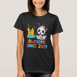 14 Year Old Awesome since 2009 14th Birthday Panda T-Shirt