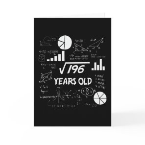14 Year Old Bday Geeky Math 14th birthday Gift Card