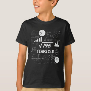 14 Year Old Bday Geeky Math 14th birthday Gift T-Shirt