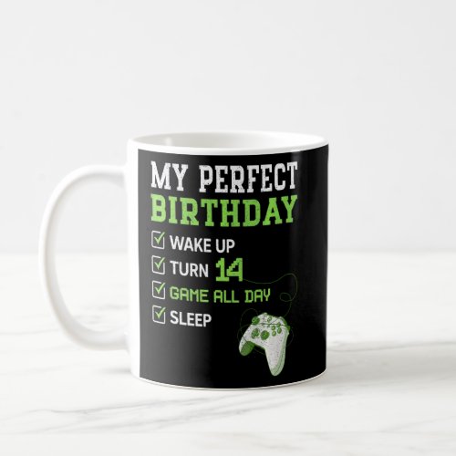 14 Year Old Boys 14th Perfect Birthday Gaming Vide Coffee Mug