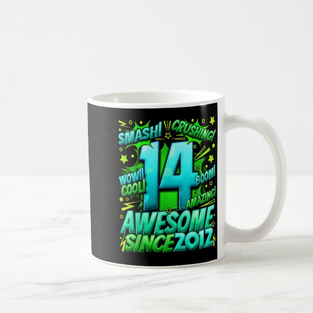 14 Year Old For Boys 14th Birthday Boy 14 Year Old Coffee Mug (Right)