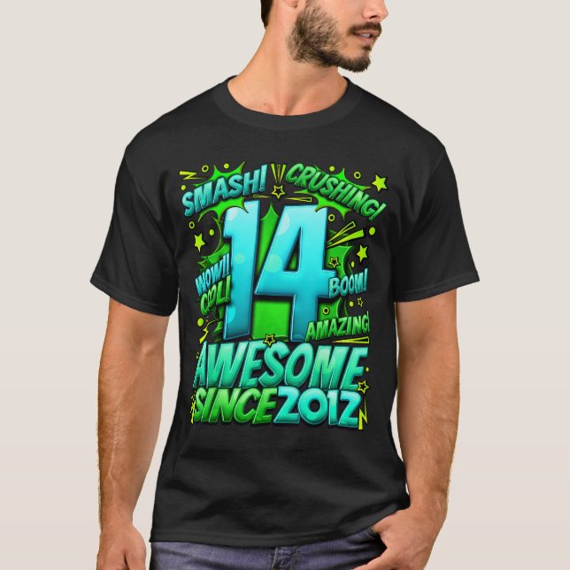14 Year Old For Boys 14th Birthday Boy 14 Year Old T-Shirt (Front)