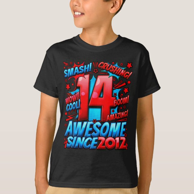 14 Year Old For Boys 14th Birthday Boy 14 Year Old T-Shirt (Front)