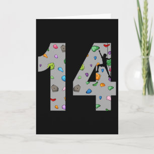 14 Year Old Rock Climbing 14th Birthday Adventure  Card